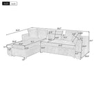 Modern L Shaped Sectional Sofa With Upholstery And Wooden Storage