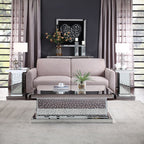 Nysa - 26" End Table - Mirrored & Faux Crystals