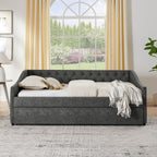 Upholstered Daybed With USB Charging & Pull Out Bed