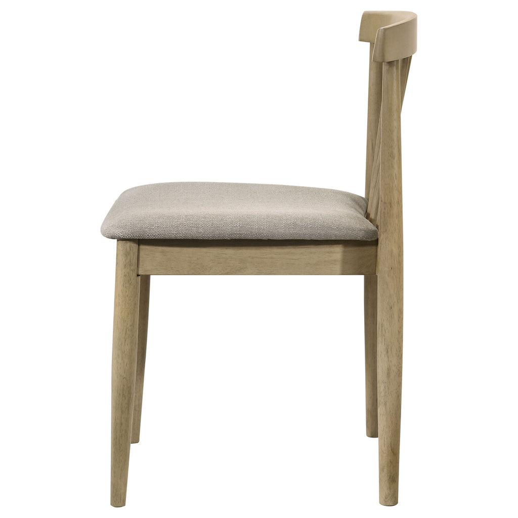 Cullen Dining Side Chair Upholstered Seat Natural Oak (Set of 2)