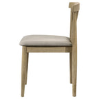Cullen Dining Side Chair Upholstered Seat Natural Oak (Set of 2)