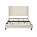 Peyton - Upholstered Bed With 54" High Headboard, Traditional Hand Buttoned Tufting