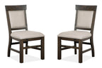 Bellamy - Dining Side Chair With Upholstered Seat & Back (Set of 2) - Peppercorn