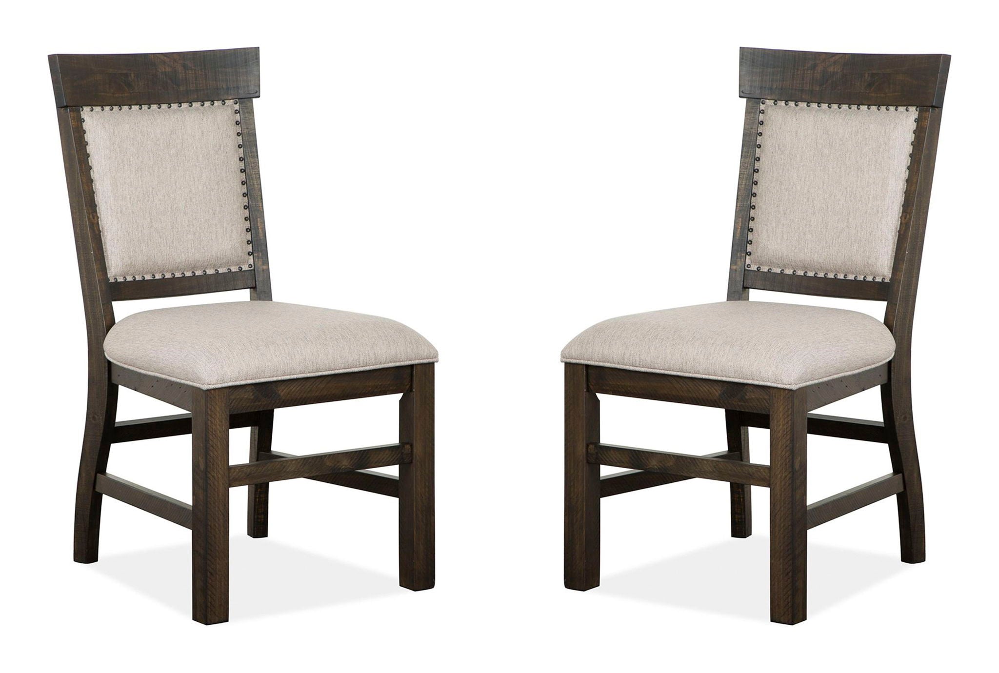 Bellamy - Dining Side Chair With Upholstered Seat & Back (Set of 2) - Peppercorn