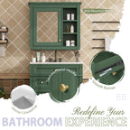 Bathroom Vanity With Medicine Cabinet, Royal Mirror Cabinet, Modern Bathroom Storage Cabinet With 2 Soft Closing Doors And 4 Drawers