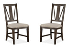 Westley Falls - Dining Side Chair With Upholstered Seat (Set of 2) - Graphite