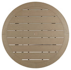 Fairen Trail - Round Bar Table w/Umb OPT - Black / Driftwood
