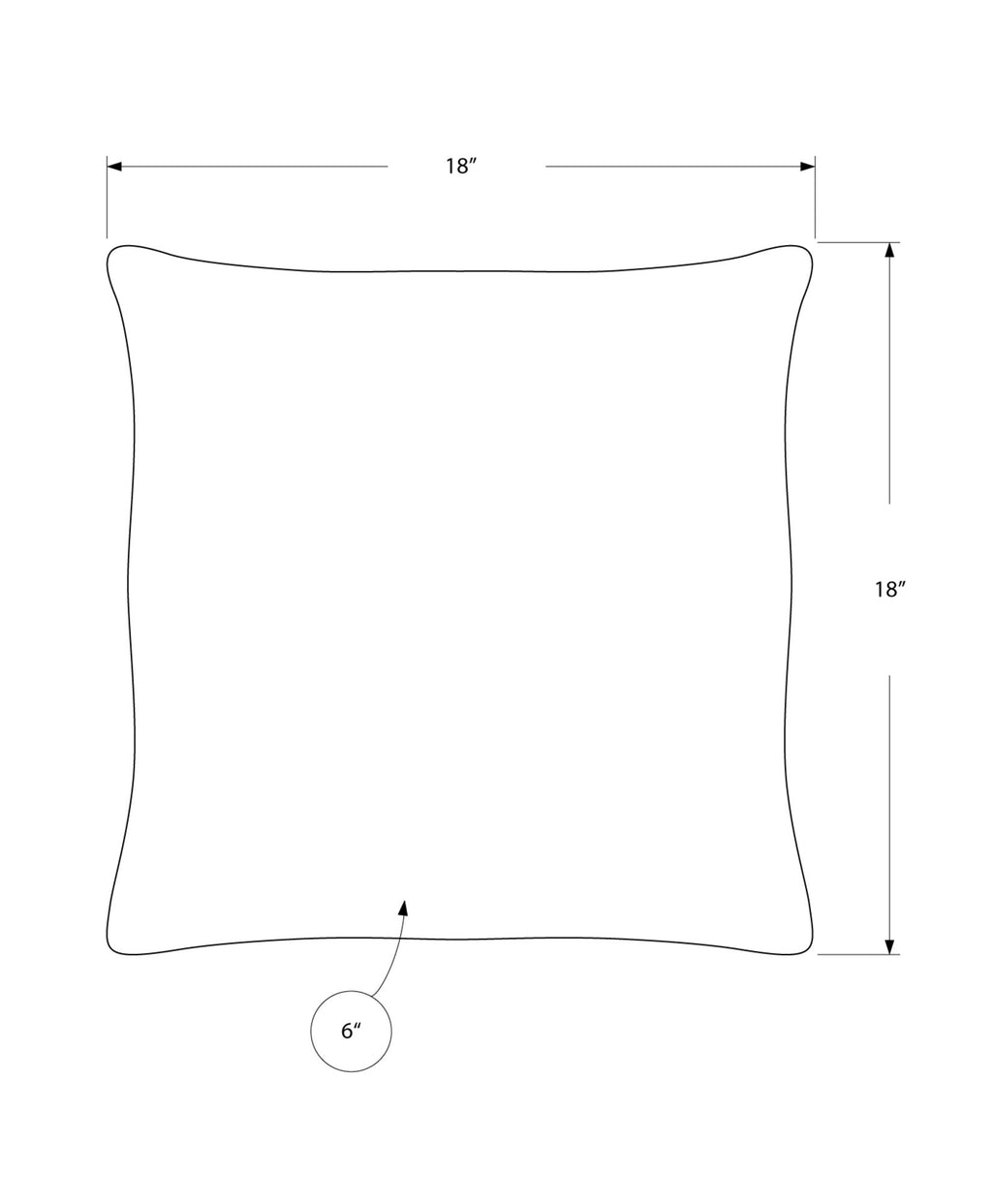Pillow Square, Insert Included, Decorative Throw, Hypoallergenic