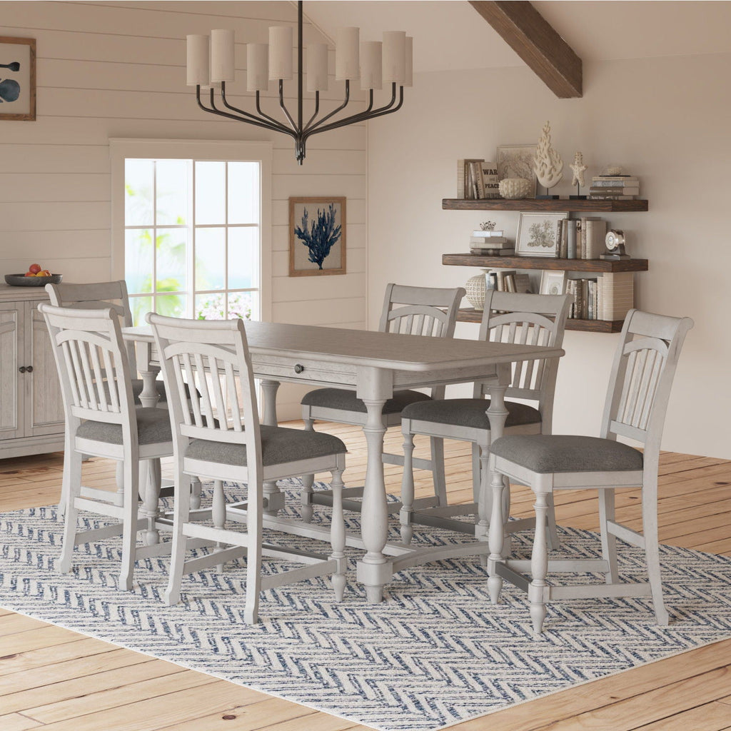 Slat Back Barstools (Set of 2) - Gray