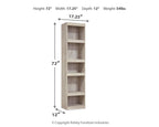 Willowton - Pier - 4 Shelves - Whitewash