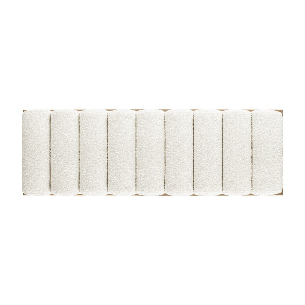 Bella - Upholstered Modern Accent Bench - Ivory White