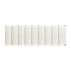 Bella - Upholstered Modern Accent Bench - Ivory White