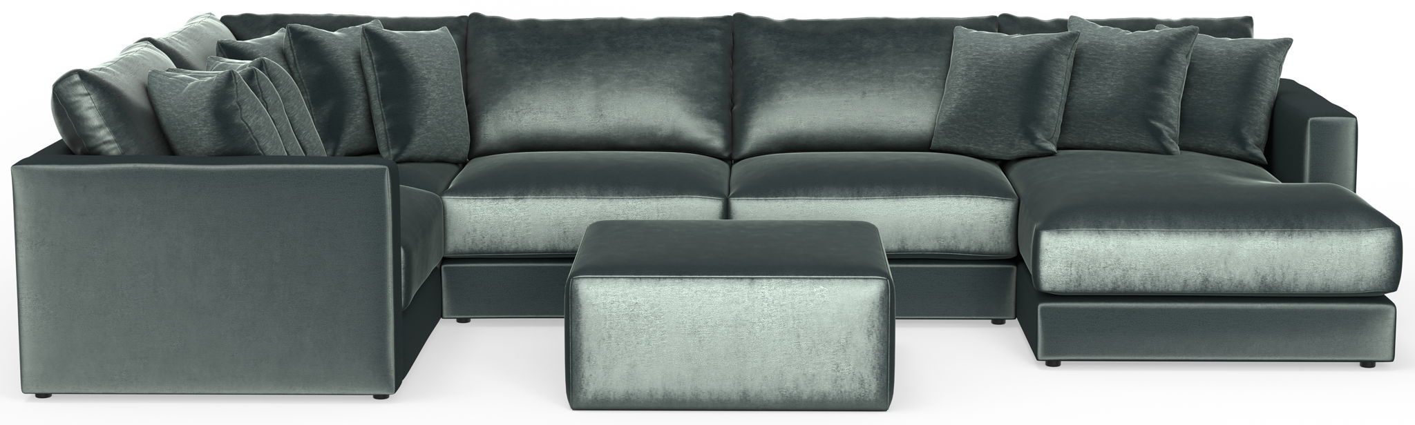 Remington - Modular Sofa And Cocktail Ottoman - Pine