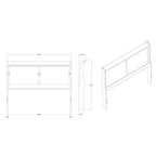 Charlston - Modern Sleigh Design Bed With LED