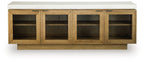 Adanworth - Accent Cabinet - Light Brown / Gray