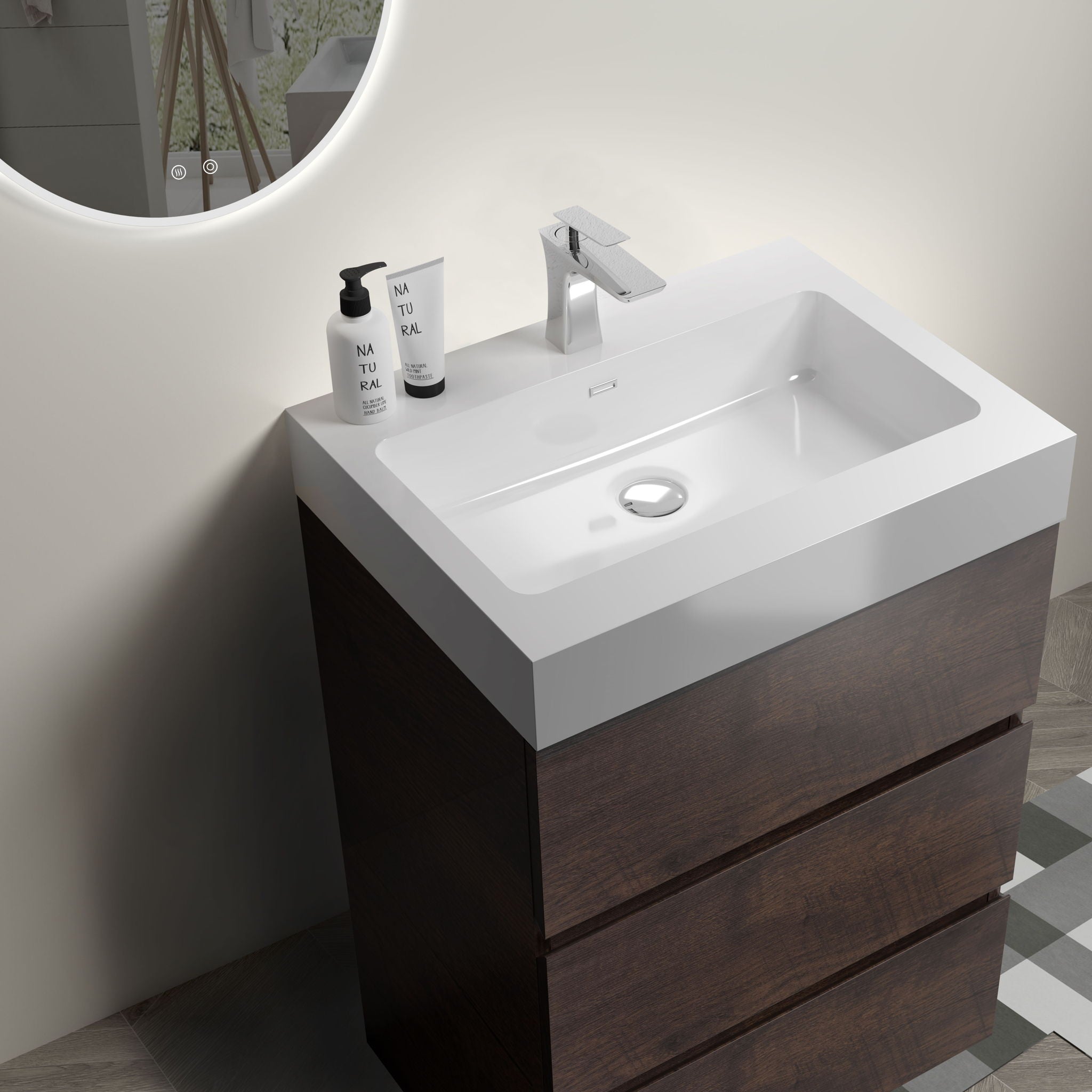 Alice - Bathroom Vanity With Large Storage, Freestanding