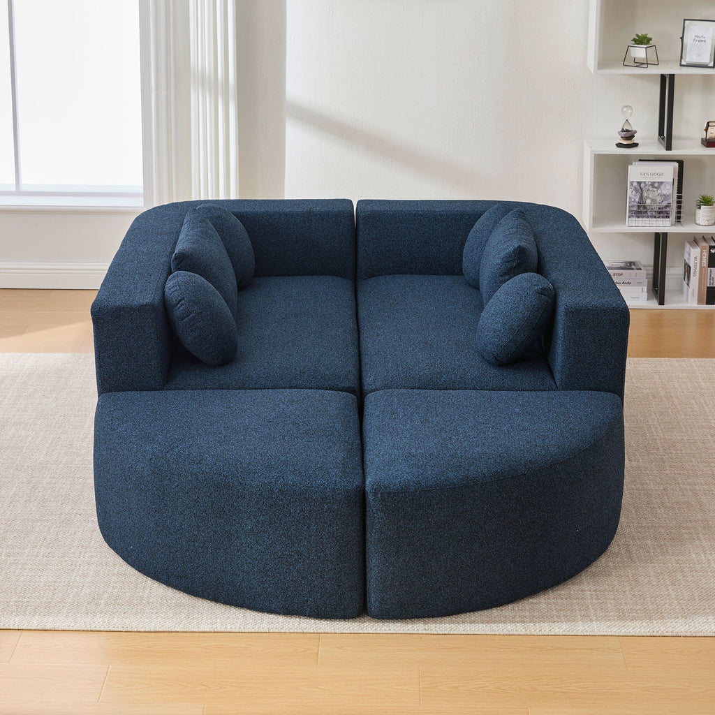 Boneless - Couch Modular Sectional Sofa With Deep Seating And Curved Design