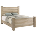 Oakglen 55-inch California King Panel Bed Weathered Oak
