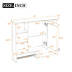 Wall Mount 2 In 1 Mirror Cabinet With Adjustable Shelves, Open Storage, For Bathroom Vanity - White