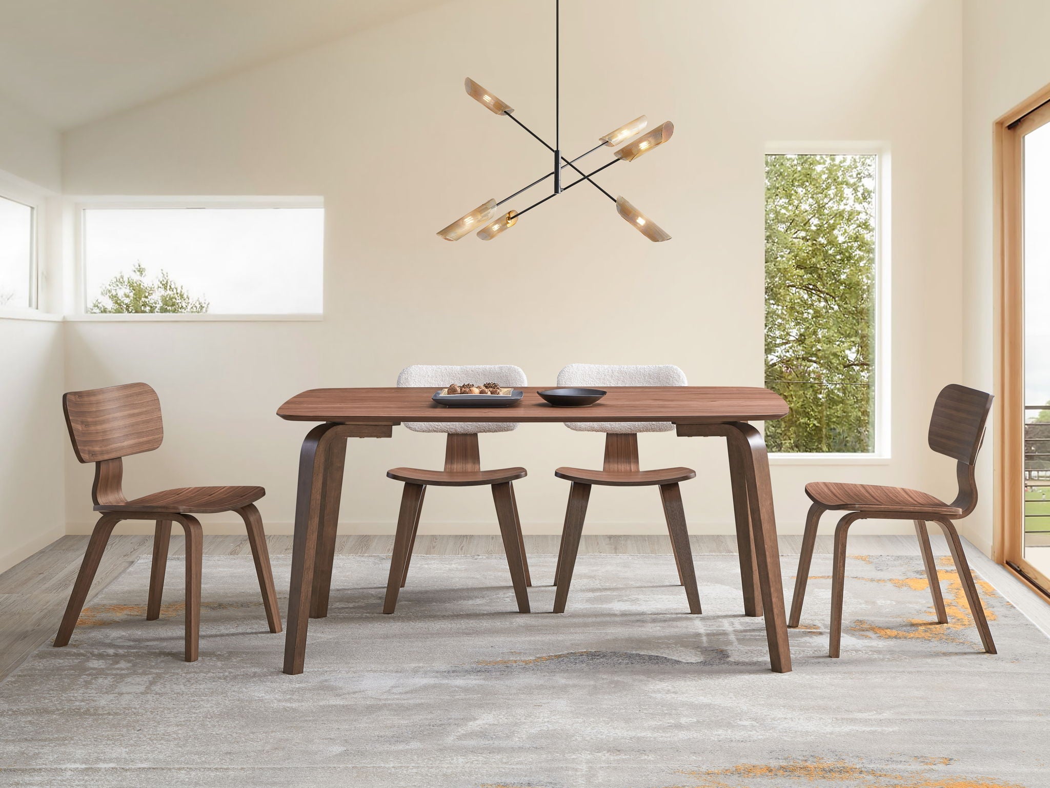 Casson - 5 Piece Dining Room Set - Walnut