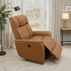 Oslo - Power Recliner With Manual Adjustable Headrest And Power Footrest - Brown