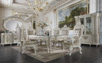 Vanaheim - Arm Chair (Set of 2) - Beige Synthetic Leather & Antique White