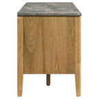 Bradley 63-inch 2-Door SmartTop TV Stand Grey and Natural