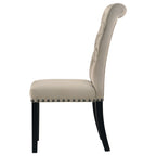 Alana Velvet Upholstered Dining Side Chair Sand (Set of 2)