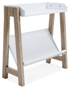 Blariden - Small Bookcase - White / Tan