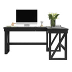 Crestwood - Lift Top L Desk - Black