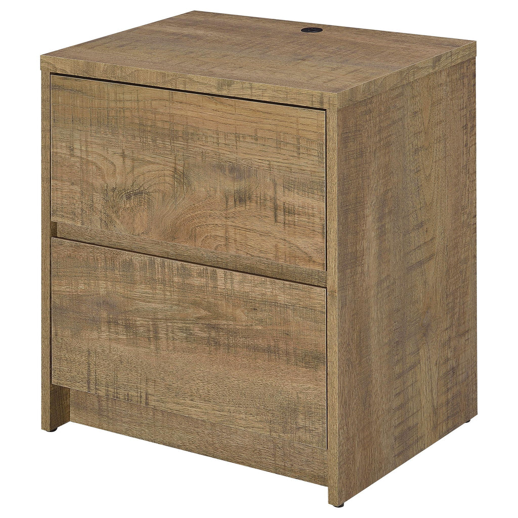 Westpark 2-drawer Nightstand LED Lights and USB Mango