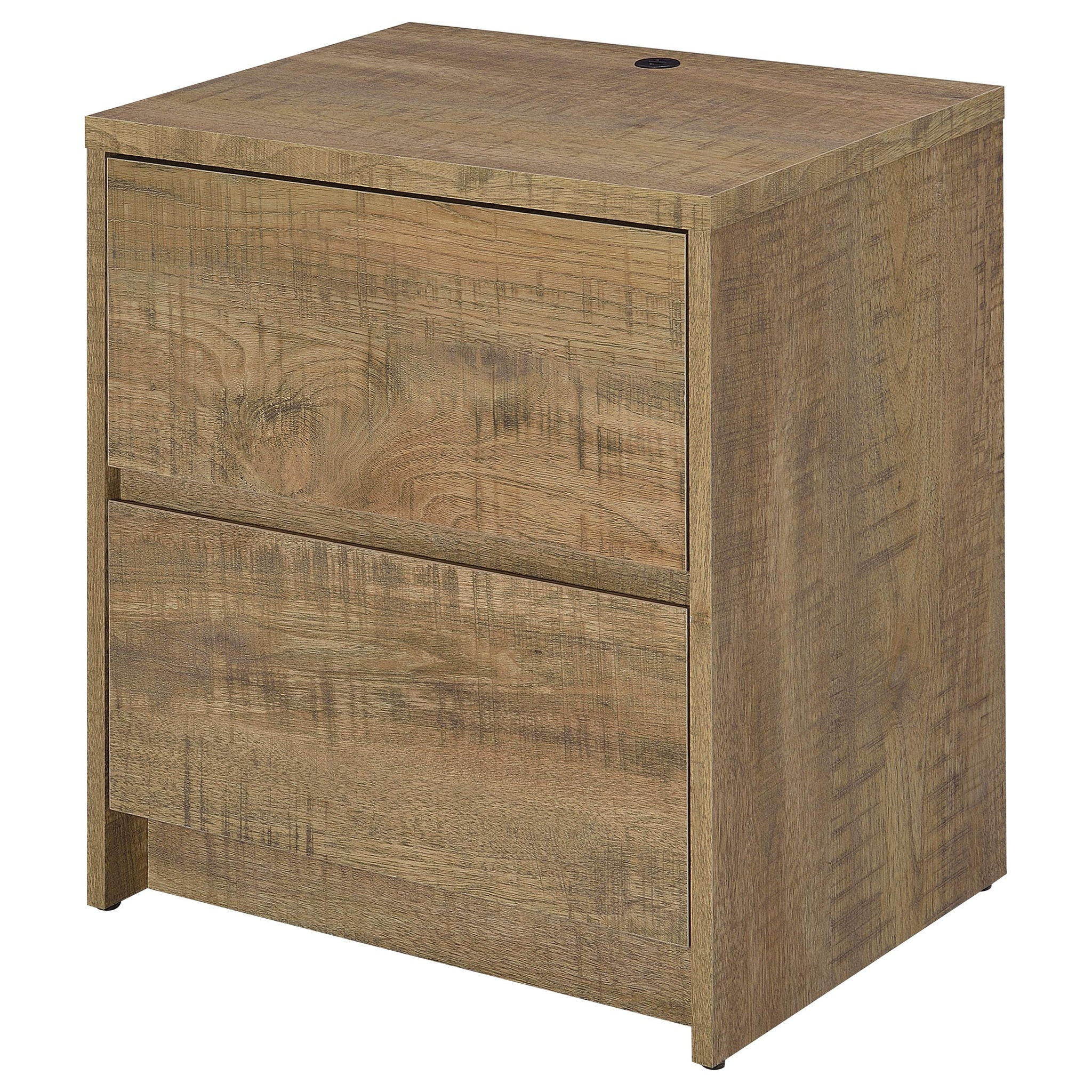 Westpark 2-drawer Nightstand LED Lights and USB Mango