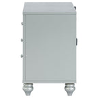 Gunnison 2-drawer Nightstand Silver Metallic