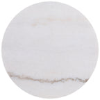 Jason Round White Marble Top Side End Table Honey Brown