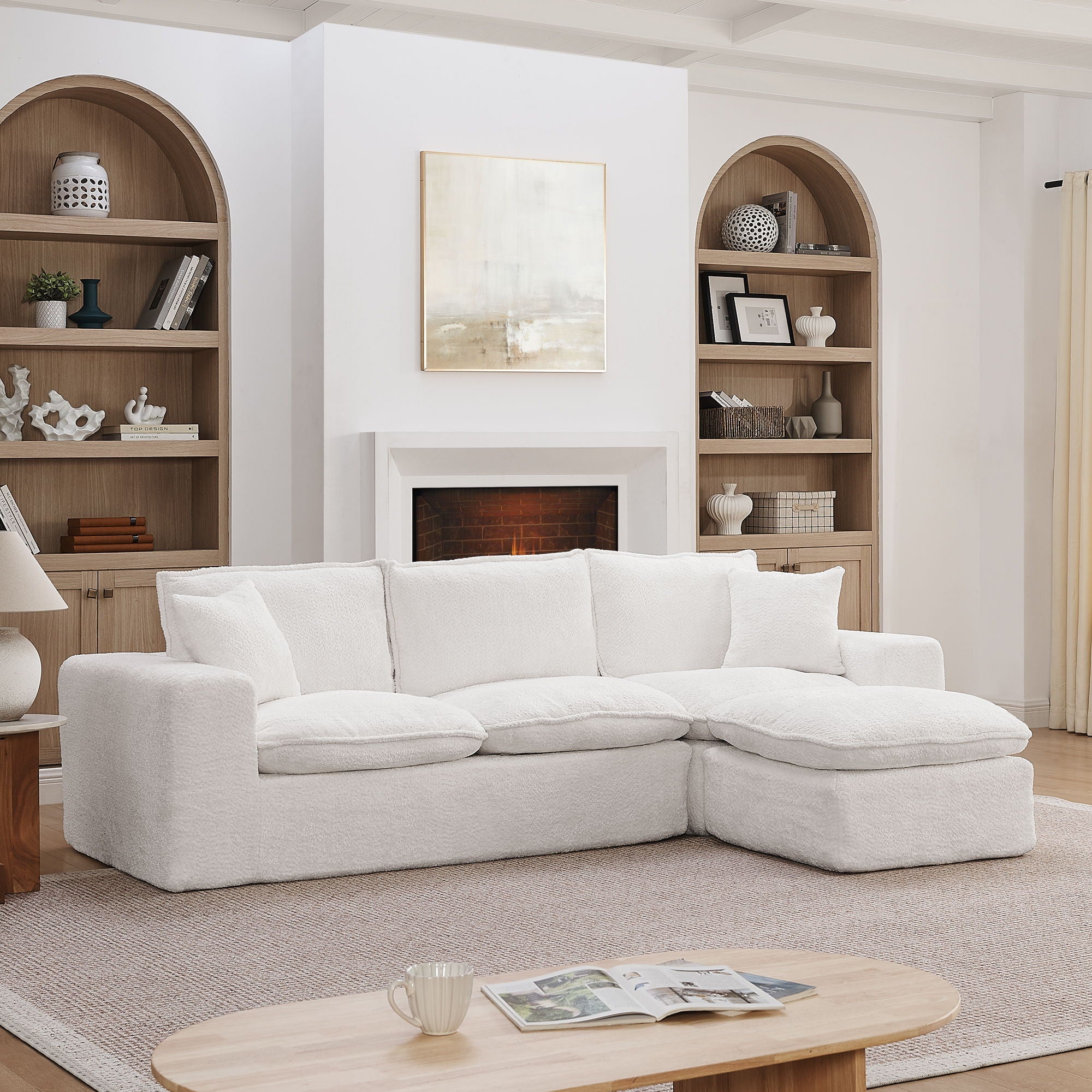Sectional Sofa With Moveable Ottoman