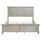 Franco Wood Eastern King Panel Bed Distressed White