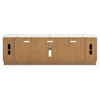 Camdill - XL TV Stand With Fireplace Option - Light Brown