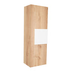 Medicine Single Door Cabinet, Three Shelves - Light Oak / White