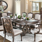 Dining Table With Expandable Leaf And Trestle Base Dining Room - Natural / Rustic