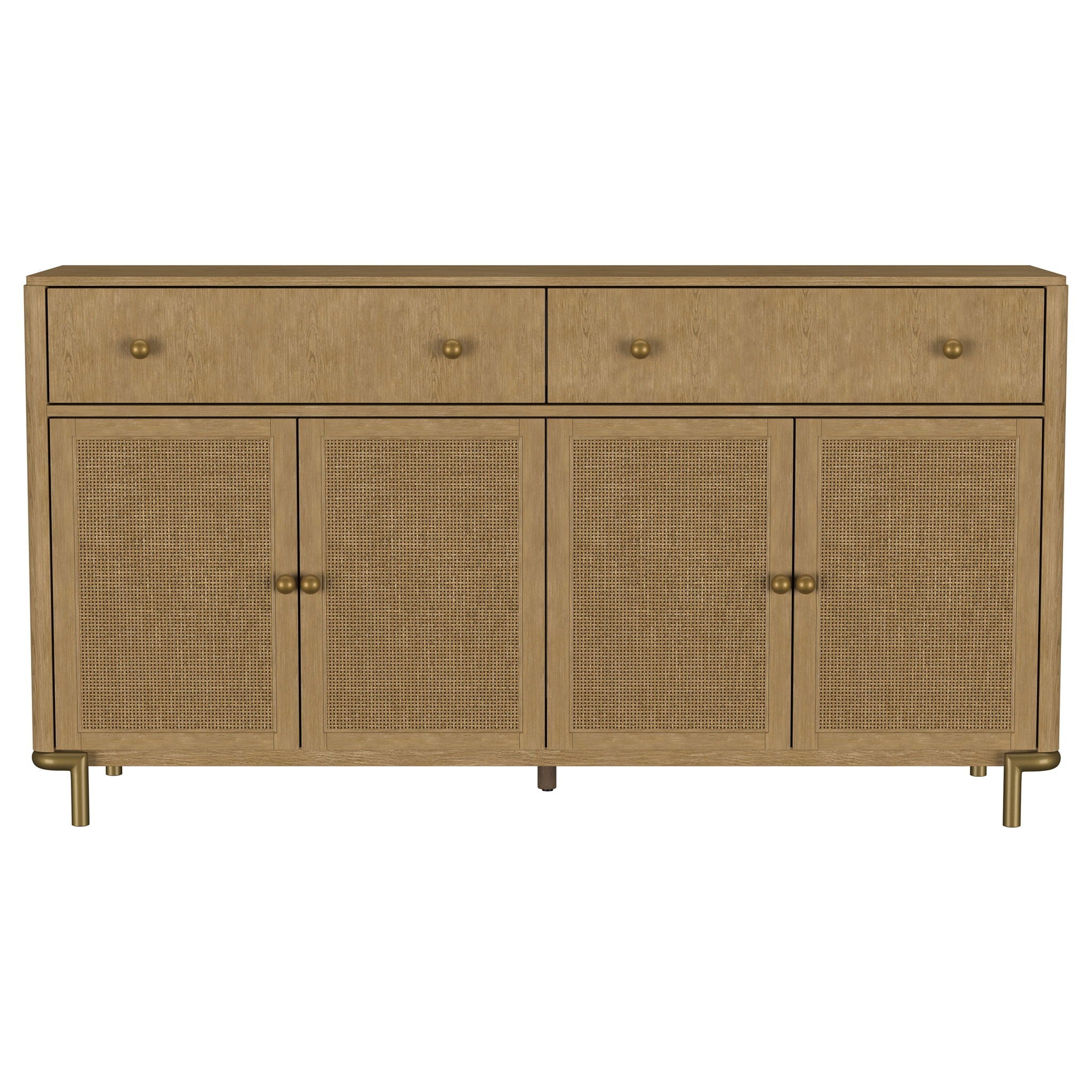 Arini 2-drawer Cane Door Dining Sideboard Server Sand Wash