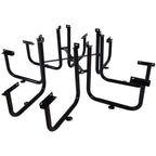 Square Outdoor Steel Picnic Table, With Umbrella Pole