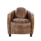 Brancaster - Grain Leather Chair - Brown