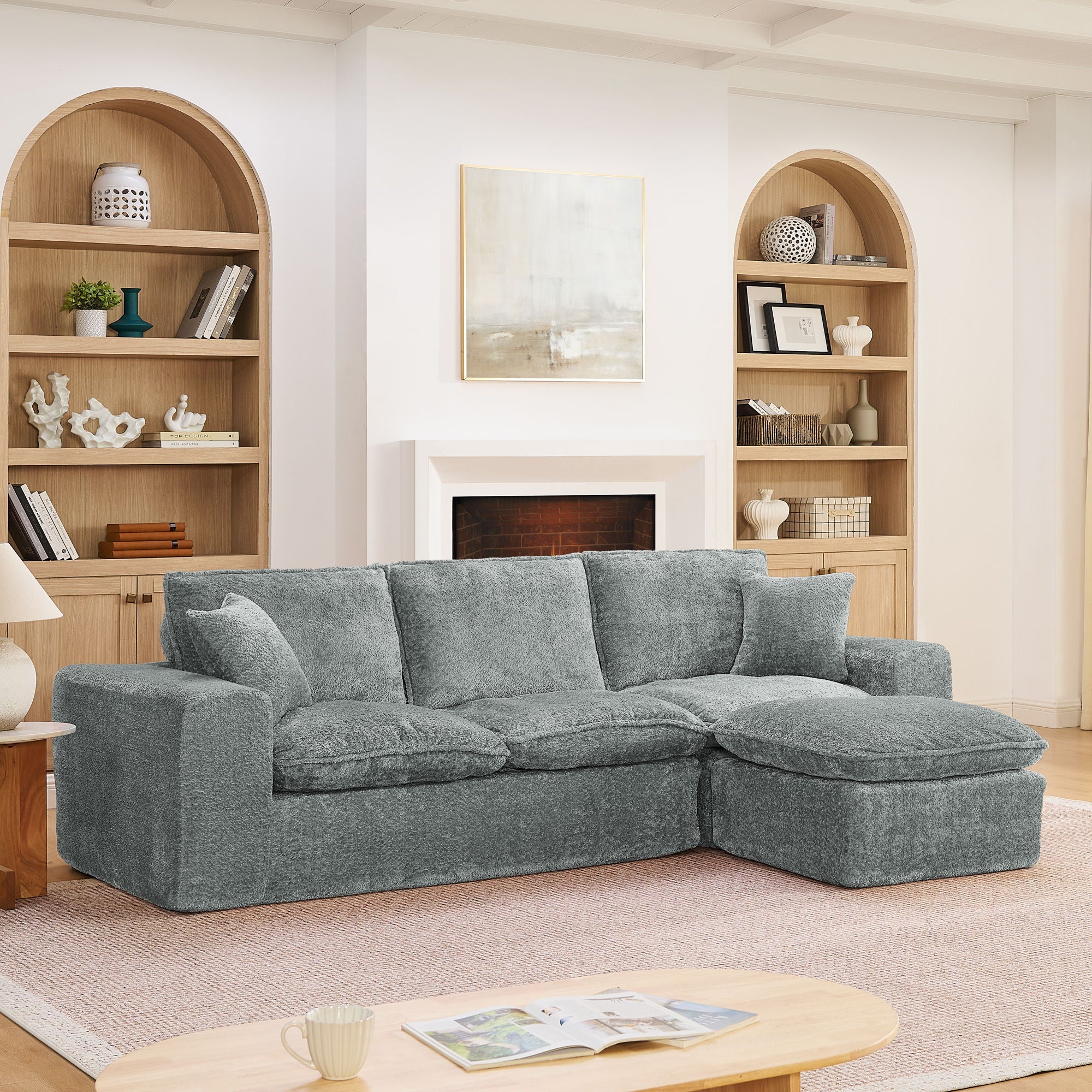 Sectional Sofa With Moveable Ottoman