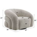 Irma - Chair With Swivel - Gray Boucle