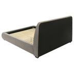 Mokena 46-inch Upholstered California King Platform Bed Taupe