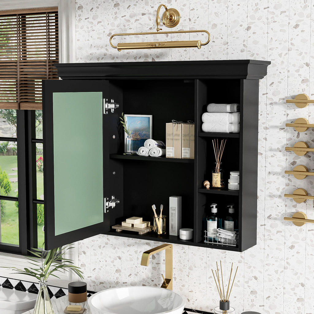 Wall Mounted Bathroom Storage Cabinet With Mirror Door