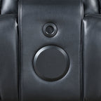 Ephron - Power Motion Loveseat With Console, Power Headrests, LED & Speakers - Black