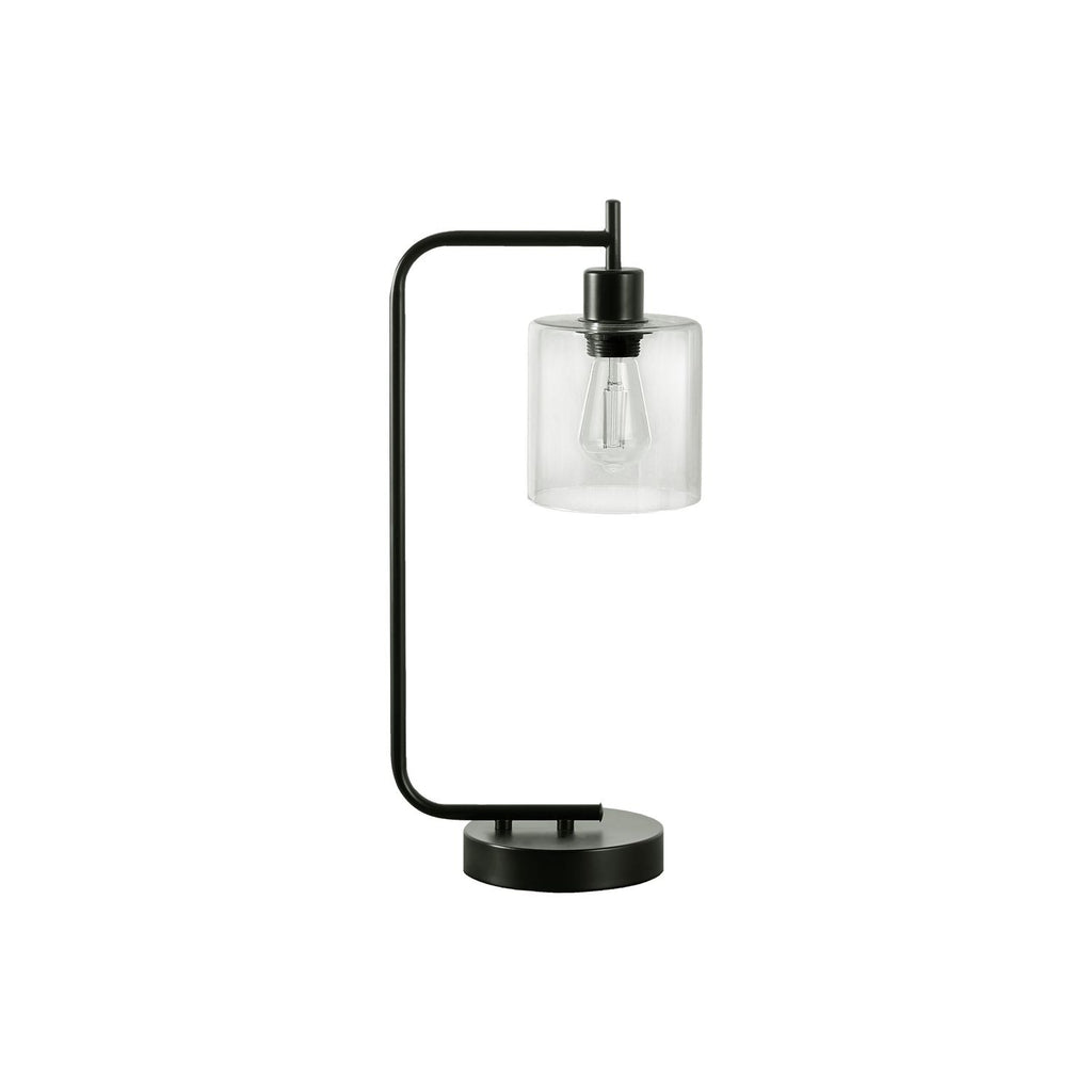 Lighting, Table Lamp, USB Port Included, Glass Shade, Modern - Black