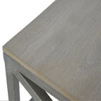 Cross Metal Coffee Table - Pewter