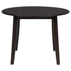 Catley 5-piece Round Drop Leaf Dining Table Set Dark Coffee